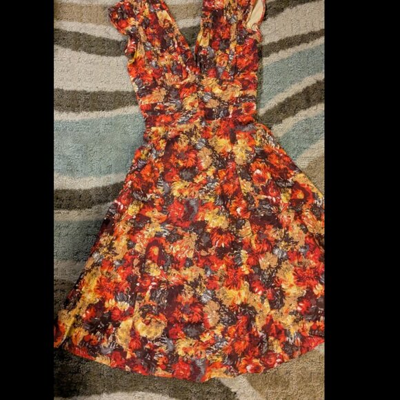 Trashy Diva 1940s warm water colors dress - Picture 2 of 2